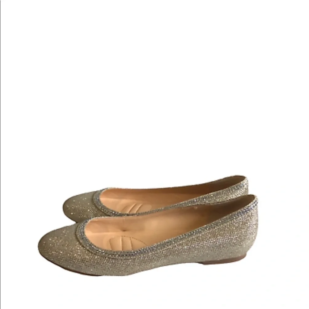 Badgley Mischka silver sparkle